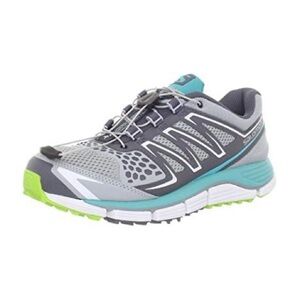 Salomon Women's Gray and Teal Athletic Shoes